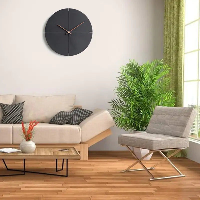 Nordic Style Black Wall Clock