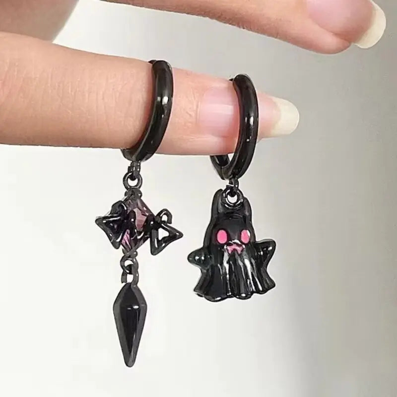 Ghostly Skull Earrings: Halloween Fashion