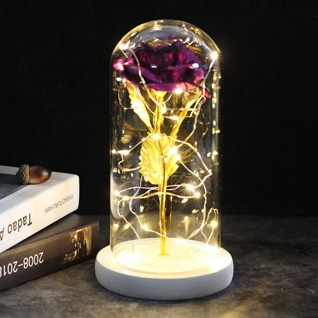 Enchanted Glass Rose Decoration