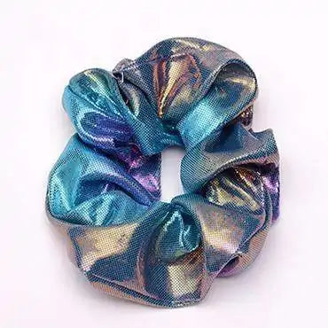 Bright Metallic Hair Scrunchies