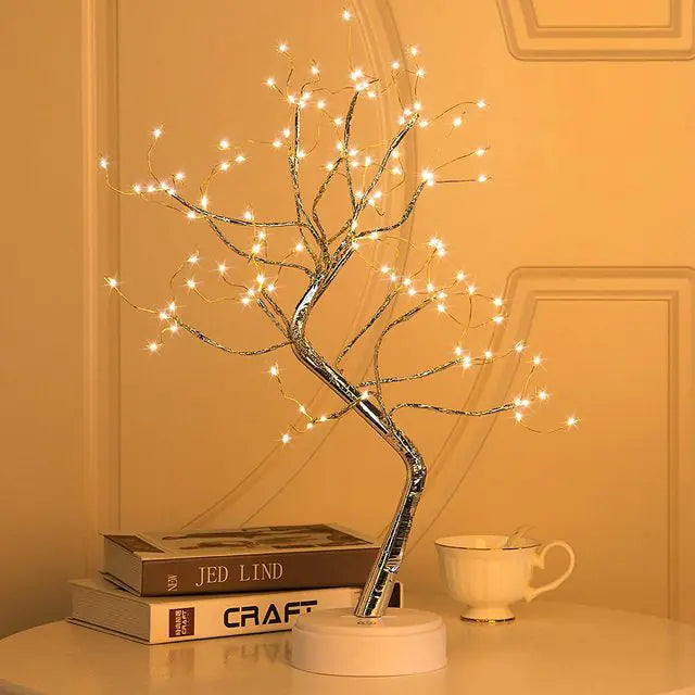 LED Birch Tabletop Bonsai Tree Night Light