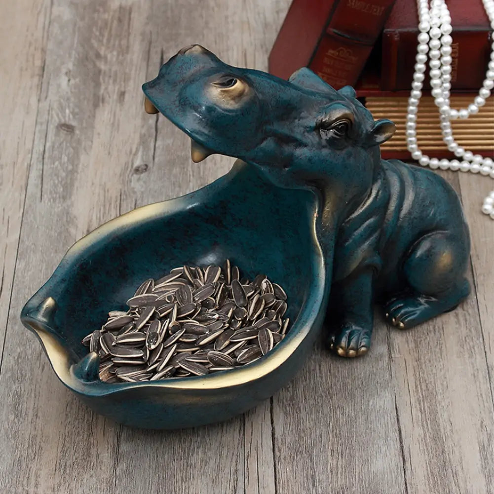 Hippopotamus Figurine Candy Container