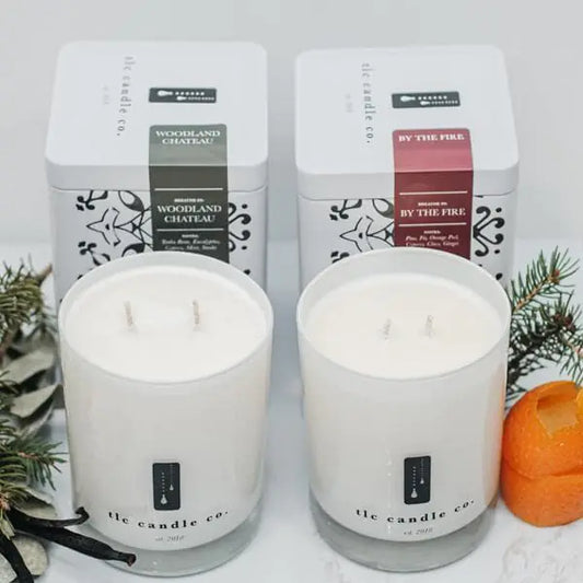 Holiday, By the Fire and Woodland Chateau Luxury 2-Wick Soy Candle Gift Sets