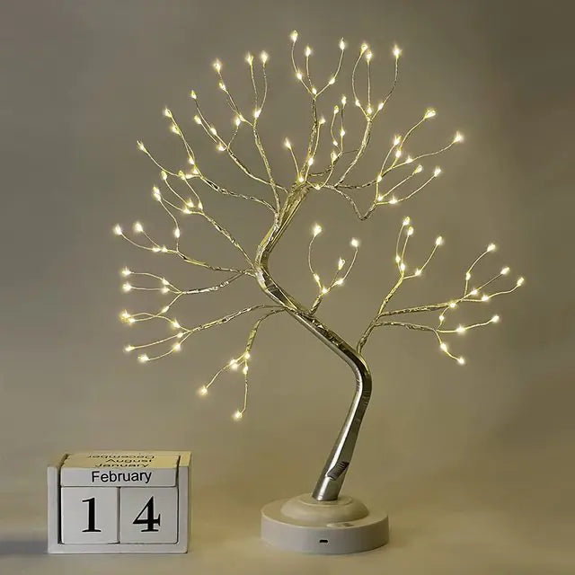 LED Birch Tabletop Bonsai Tree Night Light