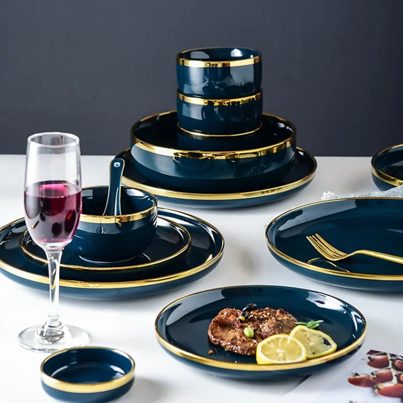 Blue Porcelain Dinner Plates