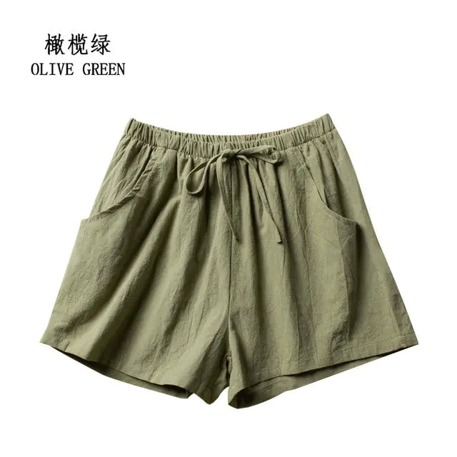 Summer Cotton Linen Shorts