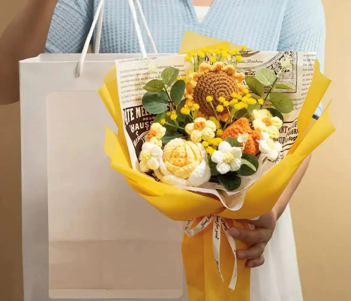 Bouquet of Crocheted Flowers