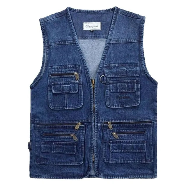 Denim Work Vest