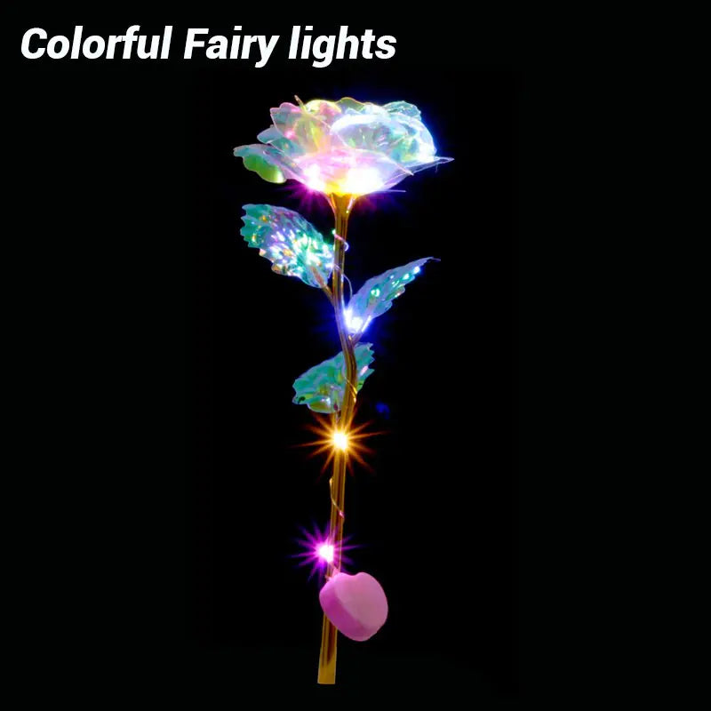 Romantic Colorful Led Fairy Rose Artificial Galaxy