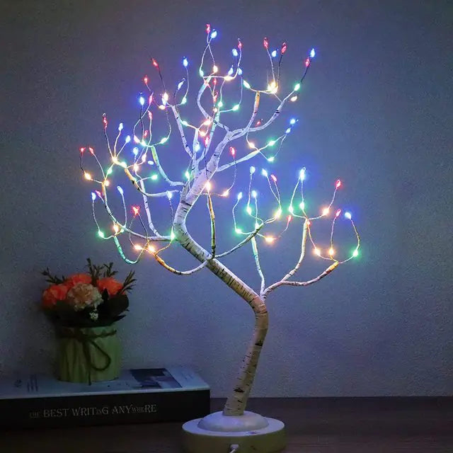 LED Birch Tabletop Bonsai Tree Night Light