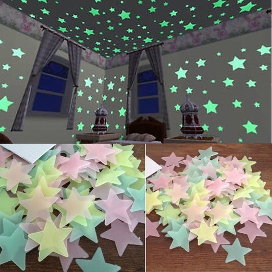 100 Pieces Fluorescent Glow in the Dark Stars