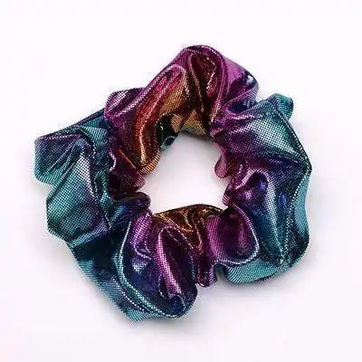 Bright Metallic Hair Scrunchies