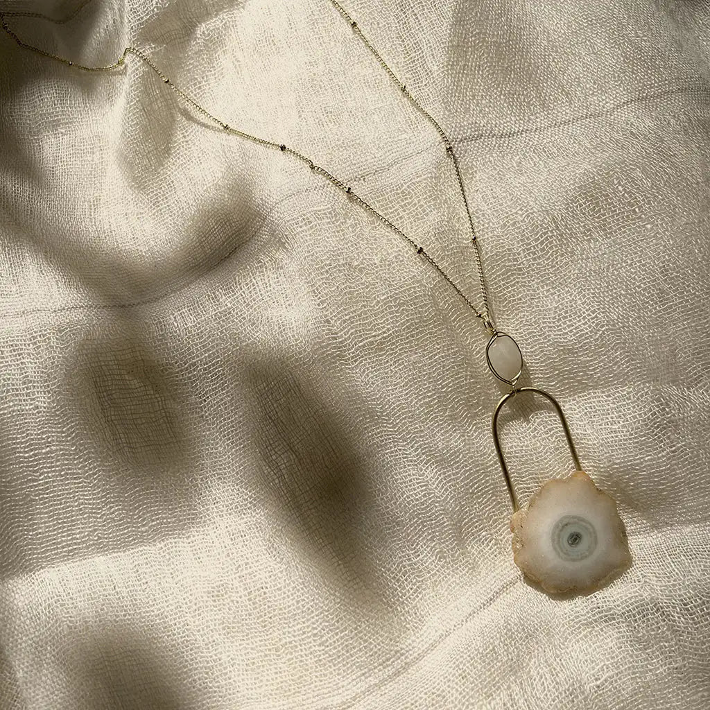 Solar Quartz Eye Necklace