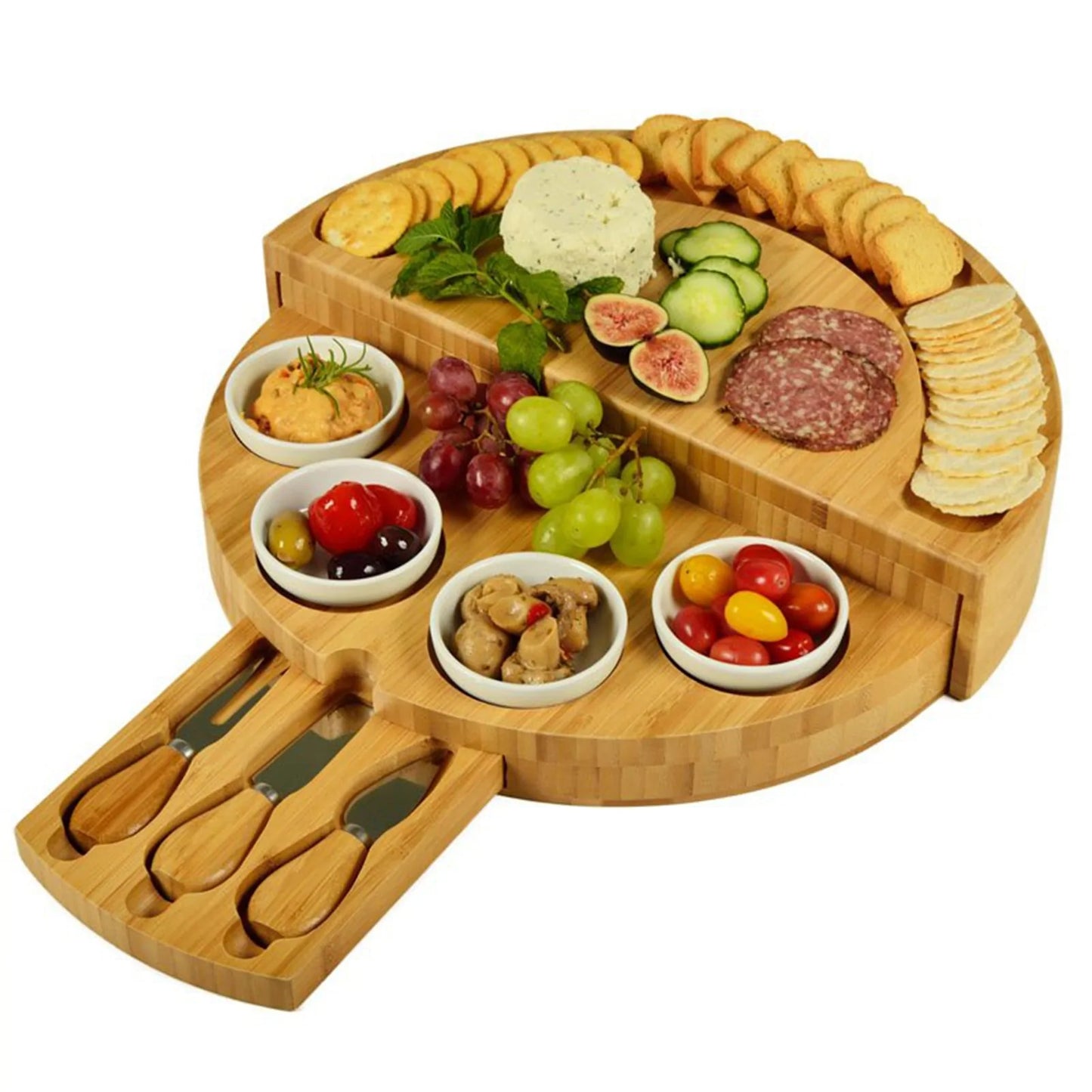 Bamboo Cheese Plate Wooden Breadboard