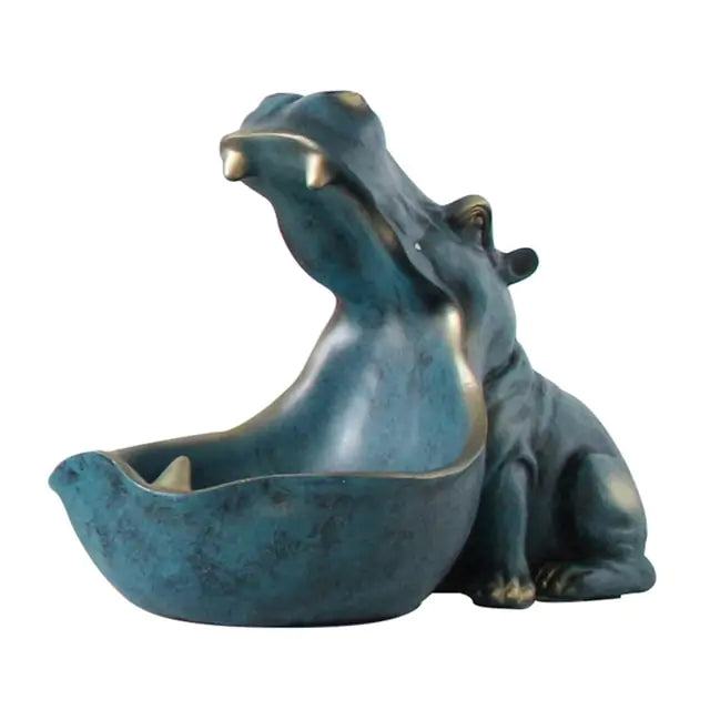 Hippopotamus Figurine Candy Container