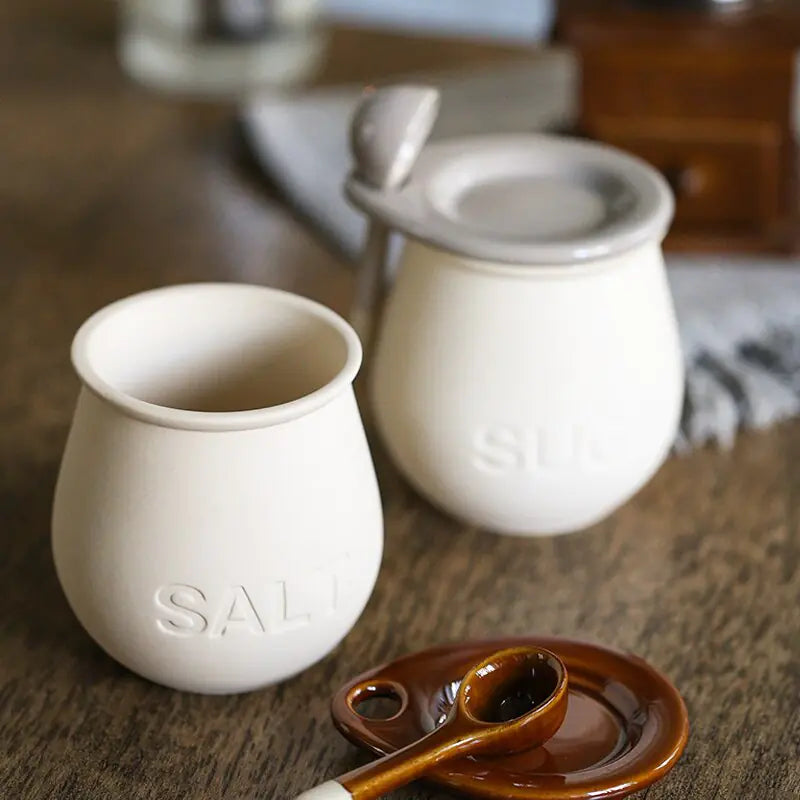 Vintage Ceramic Spice Bottle with Lid