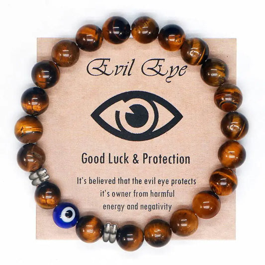 Natural Tiger Eye Beaded Bracelet