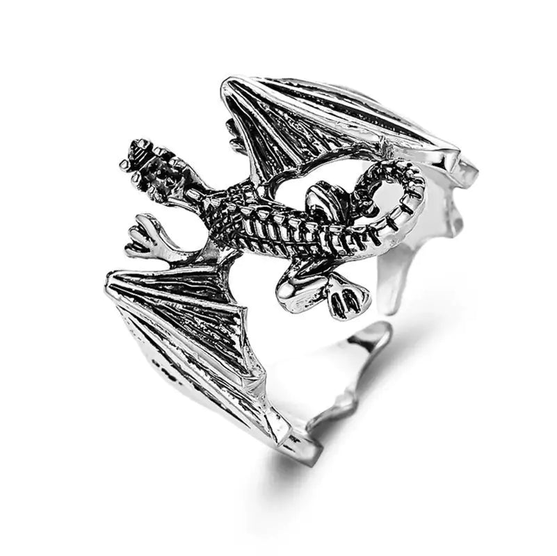 Vintage Dragon and Bat Rings