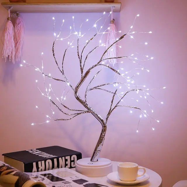 LED Birch Tabletop Bonsai Tree Night Light