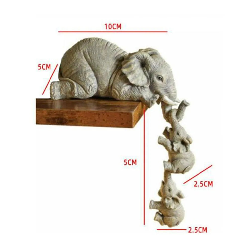 3-piece Hanging Elephant Craft Statues