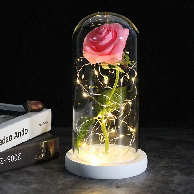 Enchanted Glass Rose Decoration