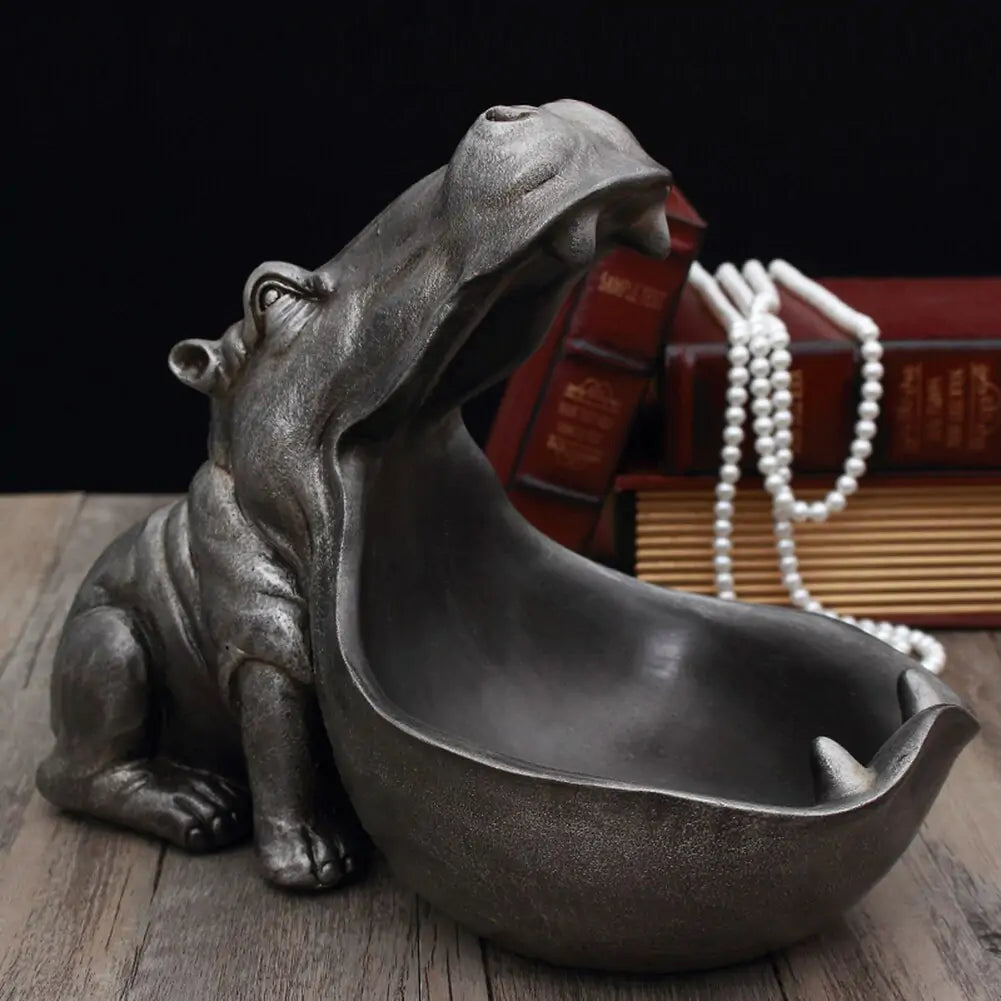 Hippopotamus Figurine Candy Container