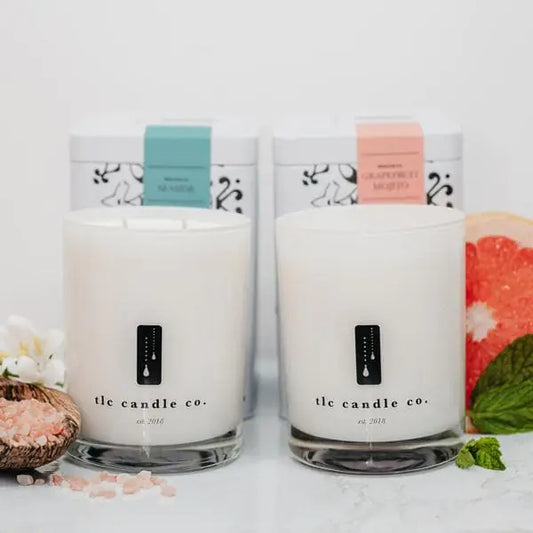 On Vacation, Seaside and Grapefruit Mojito Luxury 2-Wick Soy Candle Gift Set