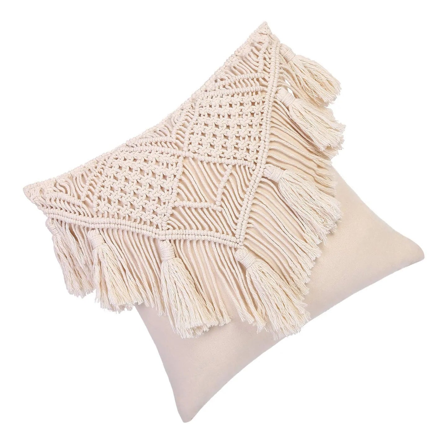 Cotton Linen Macrame Hand-woven Pillow Covers