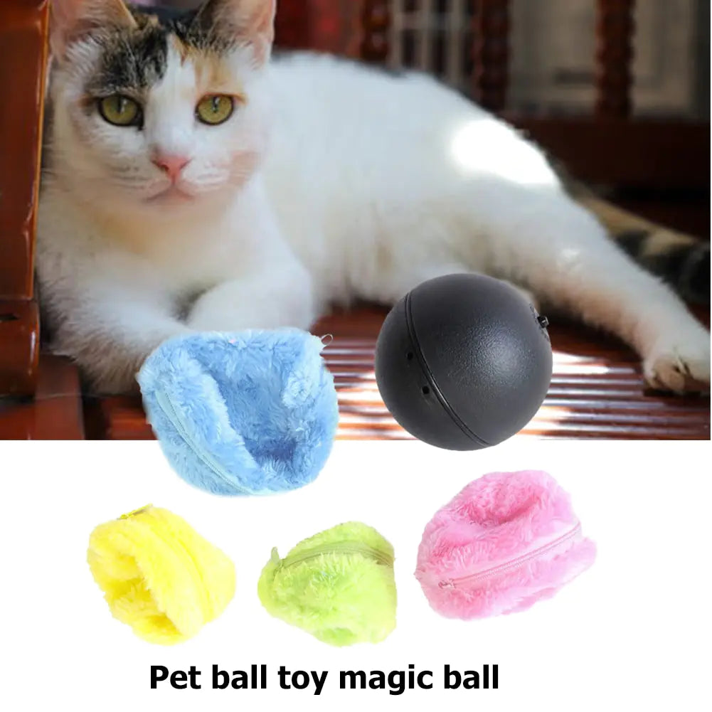 Automatic Magic Roller Ball - Interactive Plush Electric Toy for Dogs and Cats