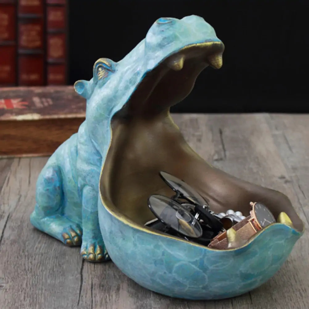 Hippopotamus Figurine Candy Container