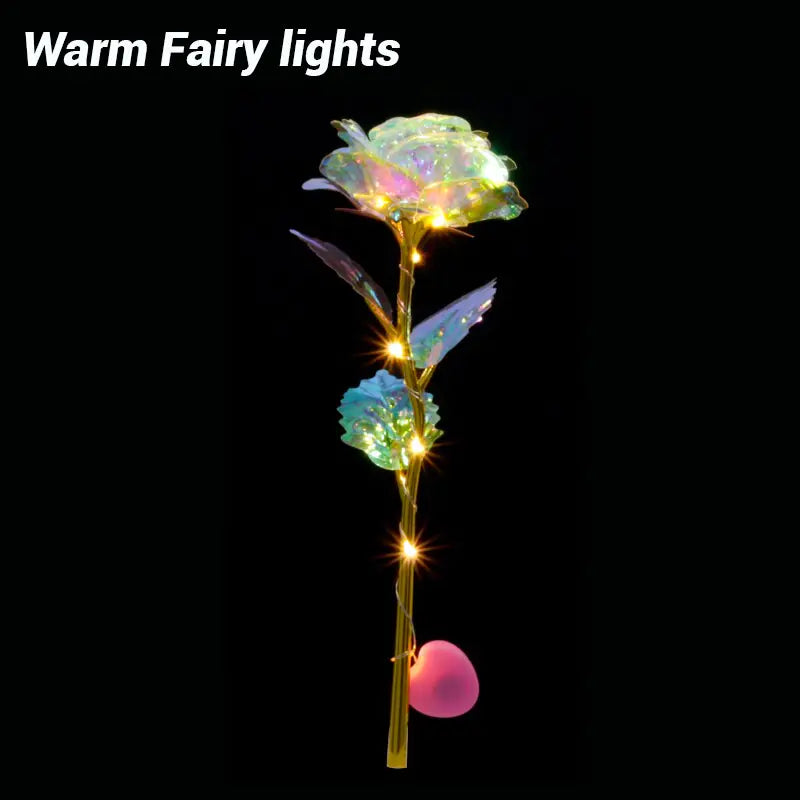 Romantic Colorful Led Fairy Rose Artificial Galaxy