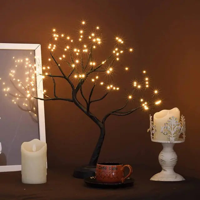 LED Birch Tabletop Bonsai Tree Night Light