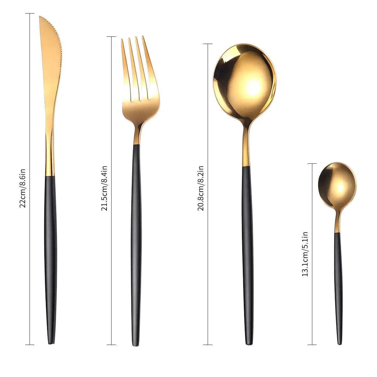 24pcs Gold Dinnerware Set Stainless Steel Tableware Set Knife Fork Spoon Luxury Cutlery Set Gift Box Flatware Dishwasher Safe