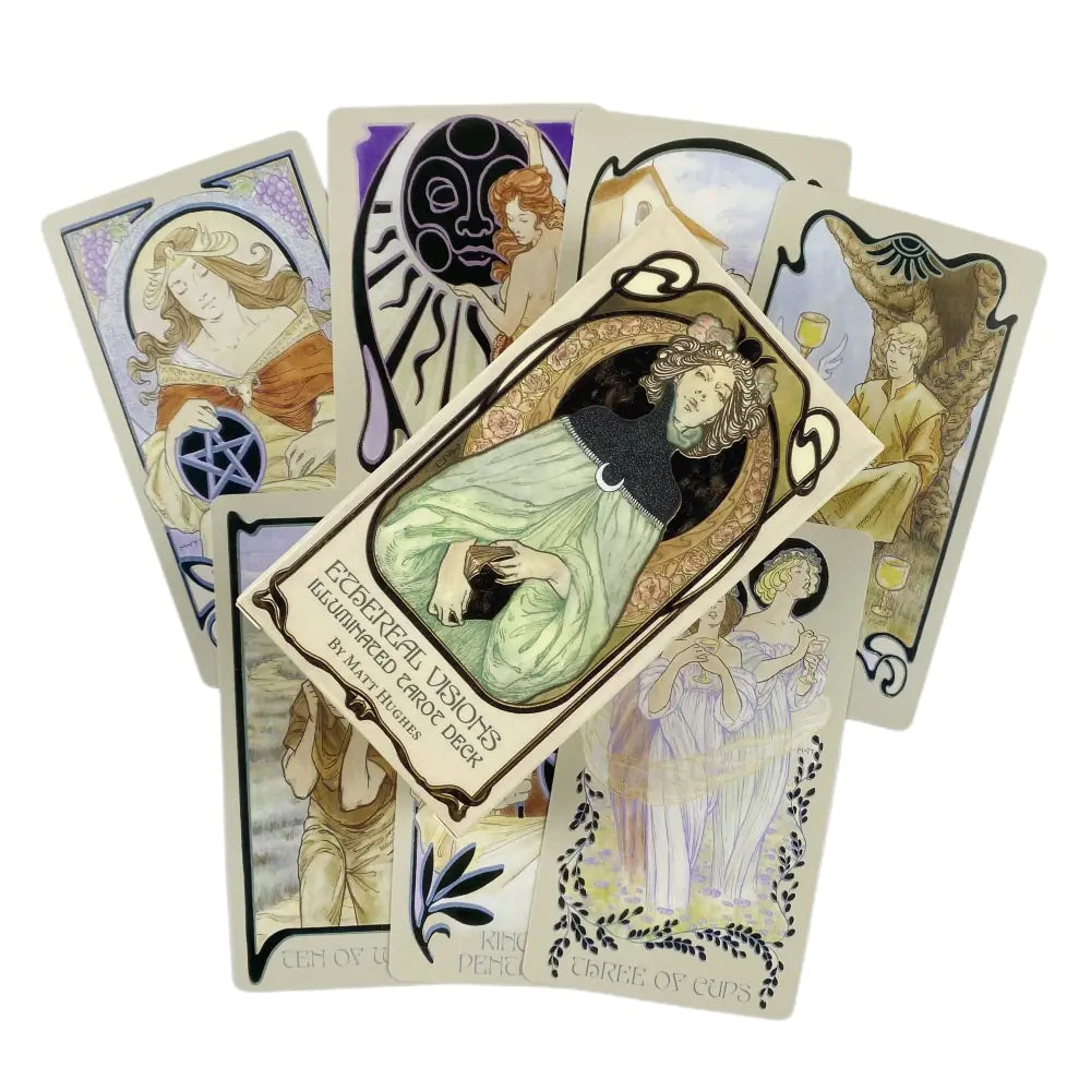 Ethereal Visions Illuminated Tarot Cards Deck Board Table Games For Party in Factory Price