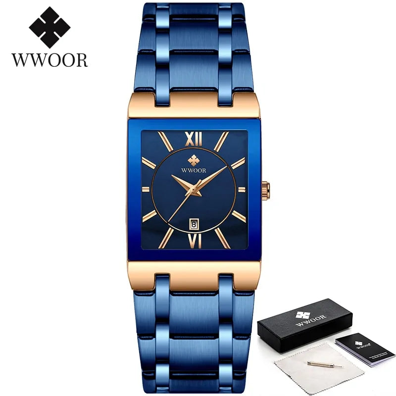 WWOOR Gold Square Men's Quartz Watch