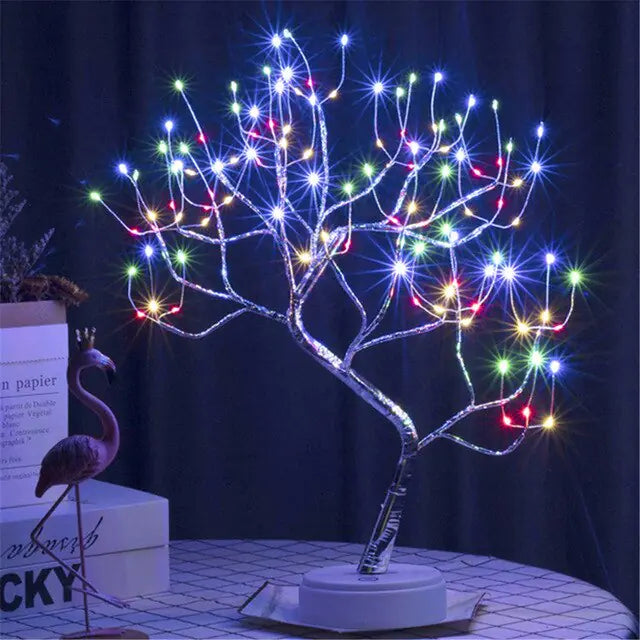 LED Birch Tabletop Bonsai Tree Night Light