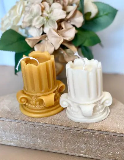 Romano Pillar Sculpture Soy Candle