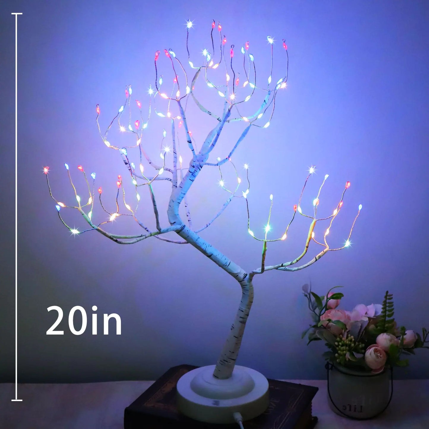 LED Birch Tabletop Bonsai Tree Night Light