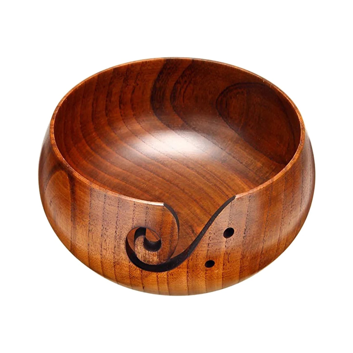 Natural Wooden Yarn Bowl